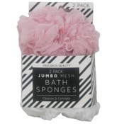 Wholesale - 2pc BLK/WHT JMB MESH SPONGES C/P 18, UPC: 769898973666